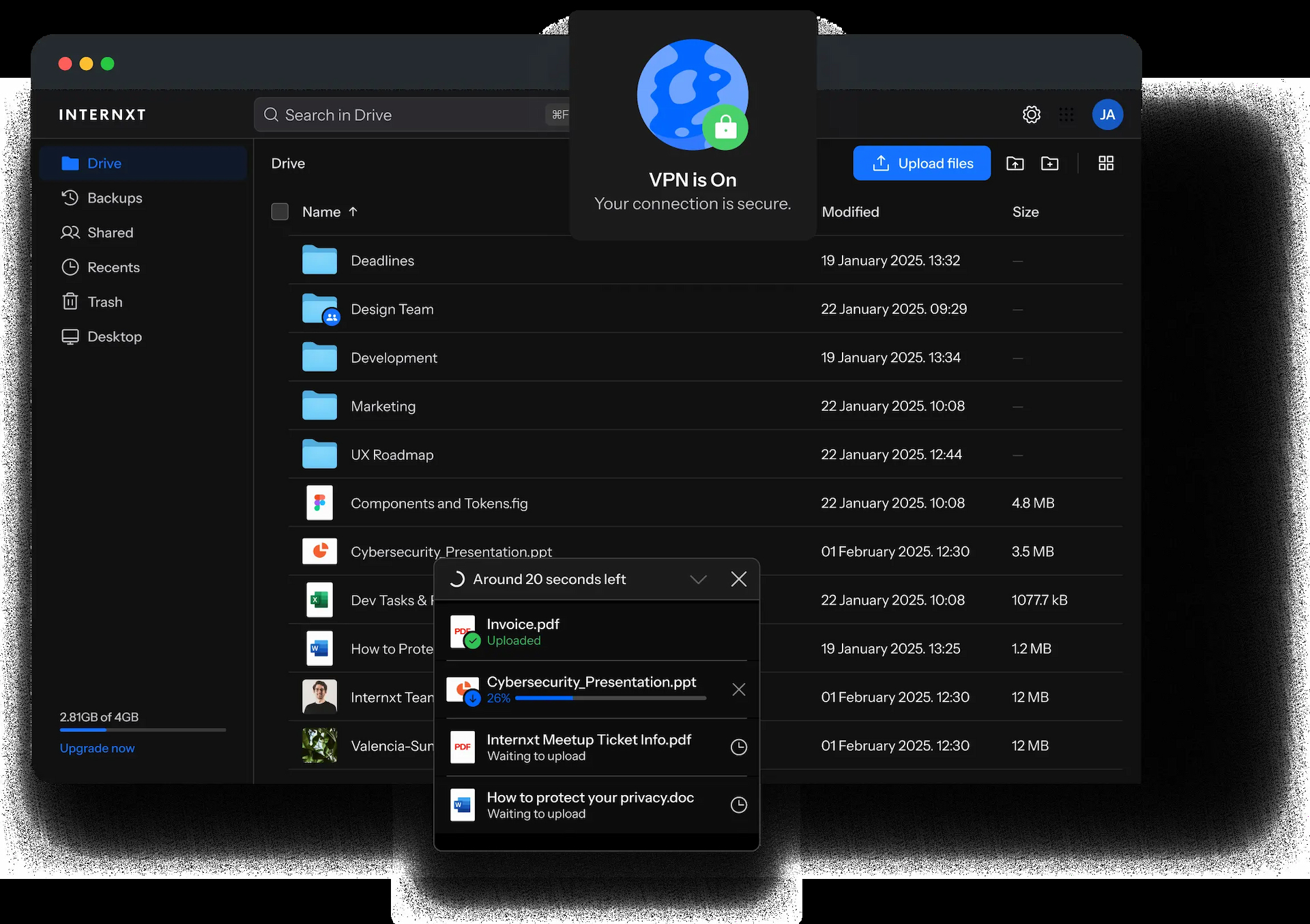 DriveWeb DarkMode image desktop