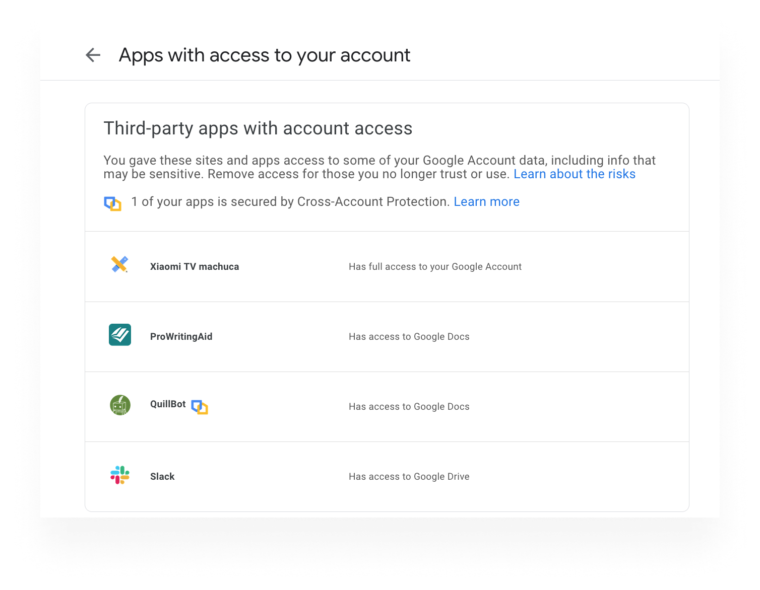 google access personal account